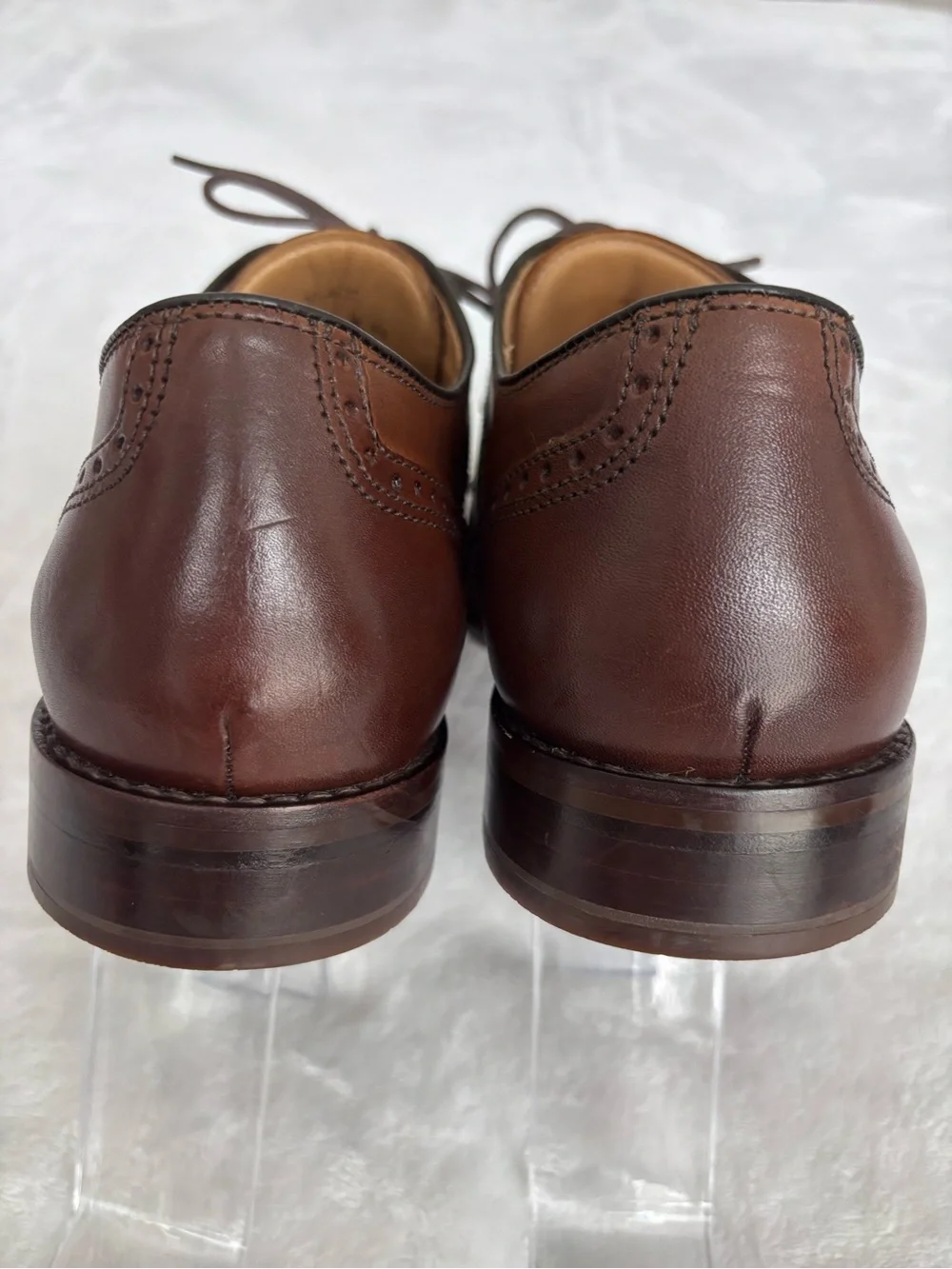 JOHNSTON & MURPHY Men's Halford Leather Cap Toe Lace Up Oxford Shoe--EUC--8.5